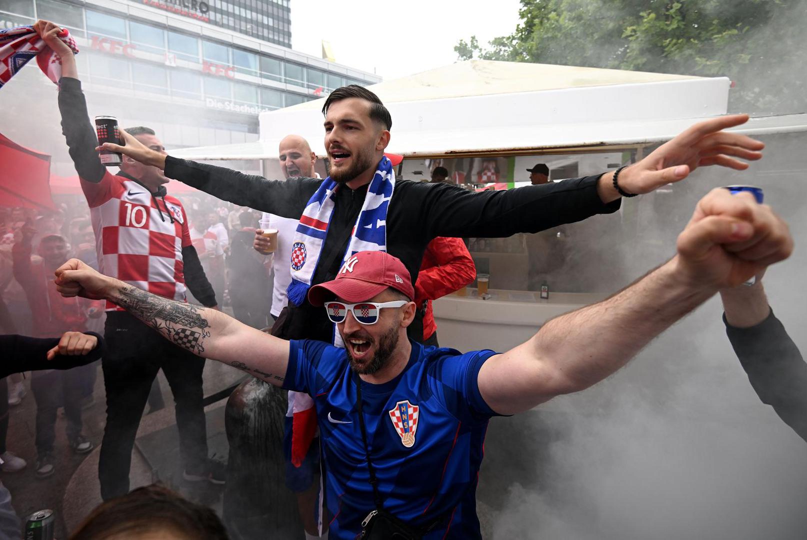 15.06.2024., Berlin, Njemacka - Navijaci u gradu prije prve utakmice na europskom prvenstvu, spanjolska hrvatska.  Photo: Marko Lukunic/PIXSELL