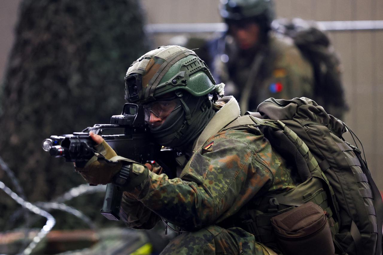 German Defence Minister Boris Pistorius visits the airborne brigade of German army Bundeswehr in Saarlouis