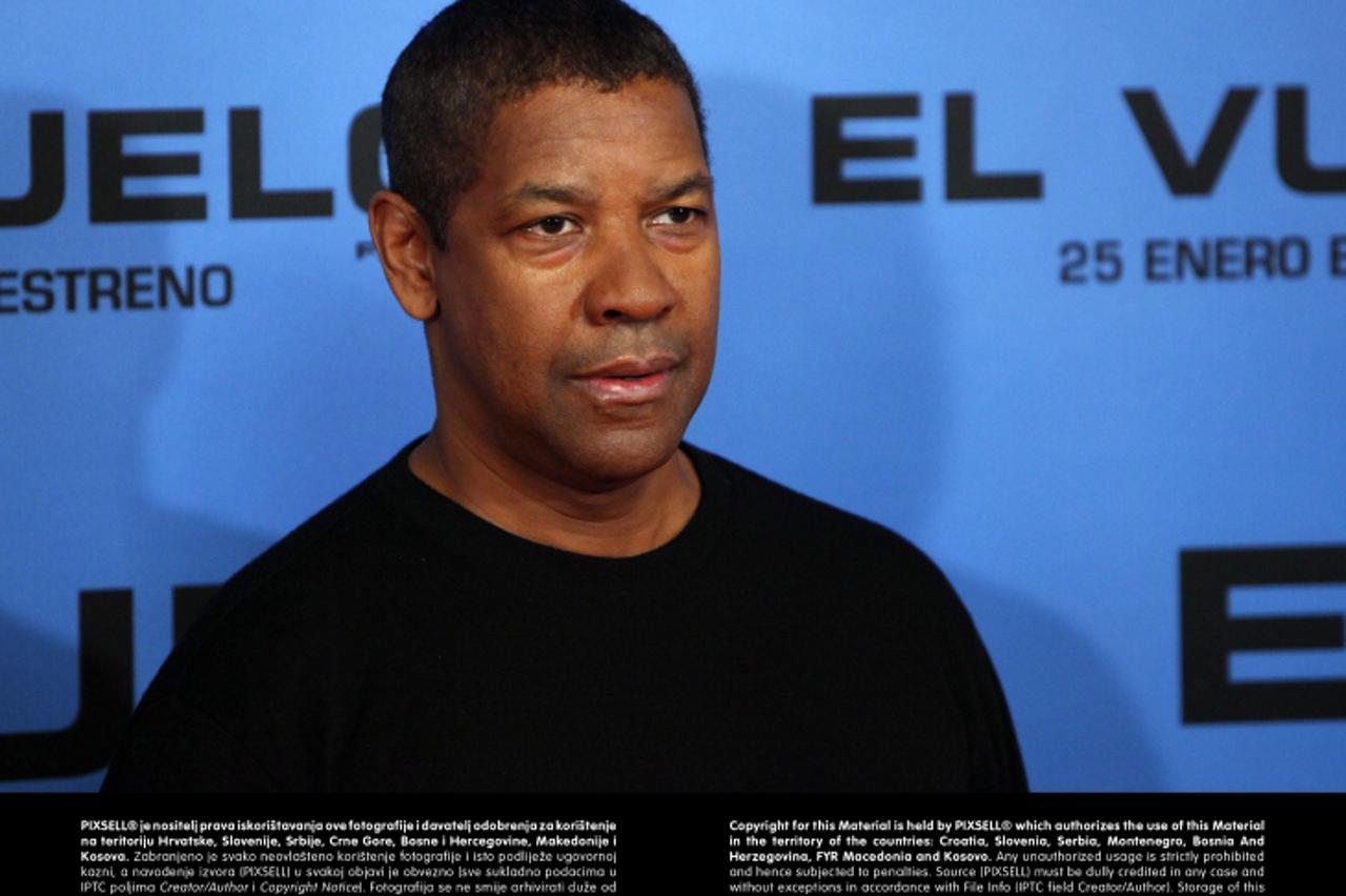 'Actor Denzel Washington attending the \'Flight\' (El Vuelo) photocall at the Villamagna Hotel in Madrid, Spain on January 22, 2013.Photo: Press Association/PIXSELL'