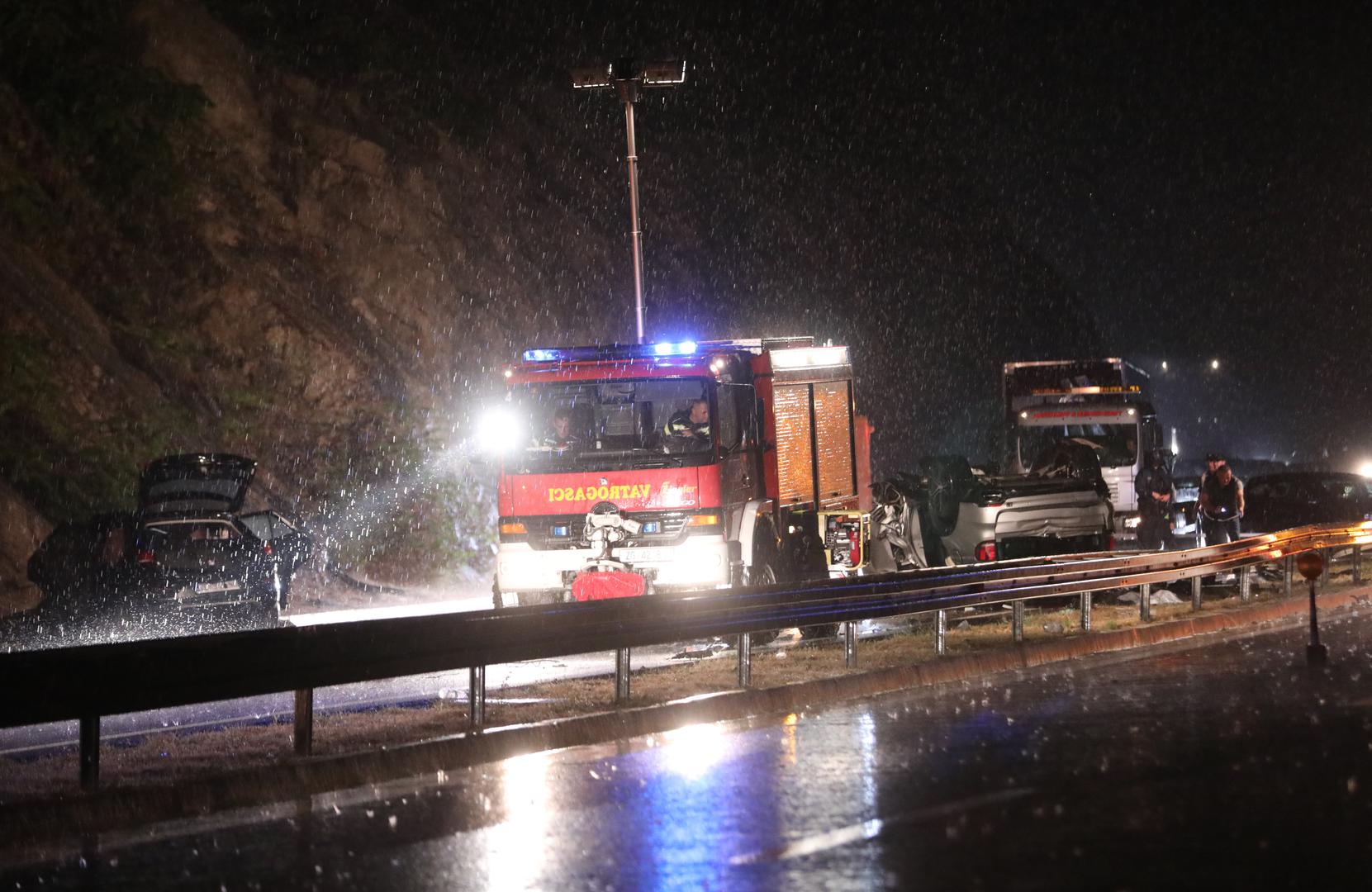 05.08.2023., Vrgorac - Tri osobe smrtno stradale u teskoj prometnoj na A1 prije izlaza Ravca u smjeru Dubrovnika. Photo: Ivo Cagalj/PIXSELL