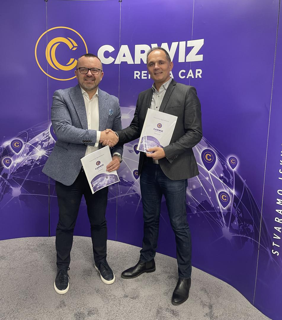 Krešimir Dobrilović, CEO i osnivač Carwiz Internationala i Tomaž Lozar, CEO i osnivač ABmobil renta