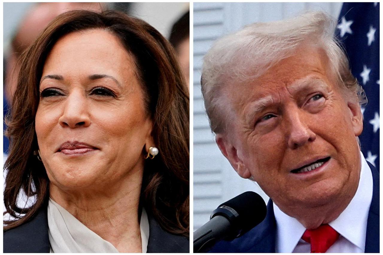 FILE PHOTO: U.S. Vice President Kamala Harris and former U.S. President Donald Trump in combo photograph