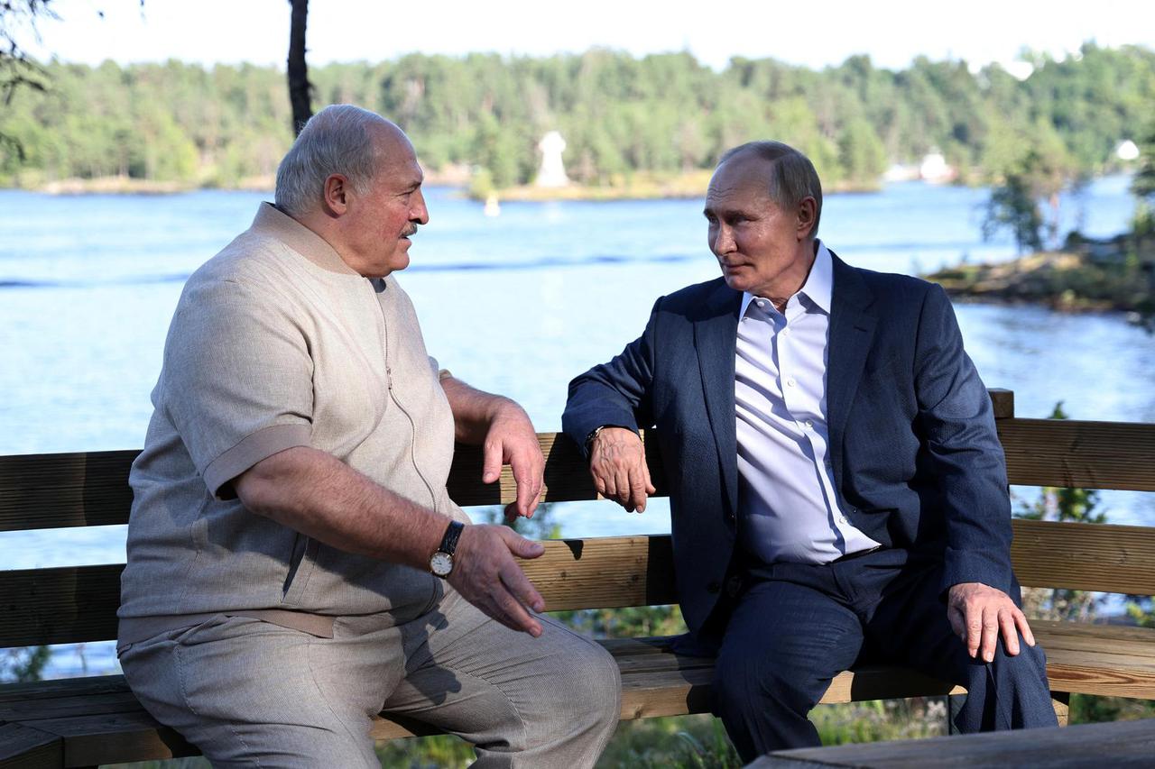 Russian President Putin and his Belarusian counterpart Lukashenko visit Valaam in the Republic of Karelia