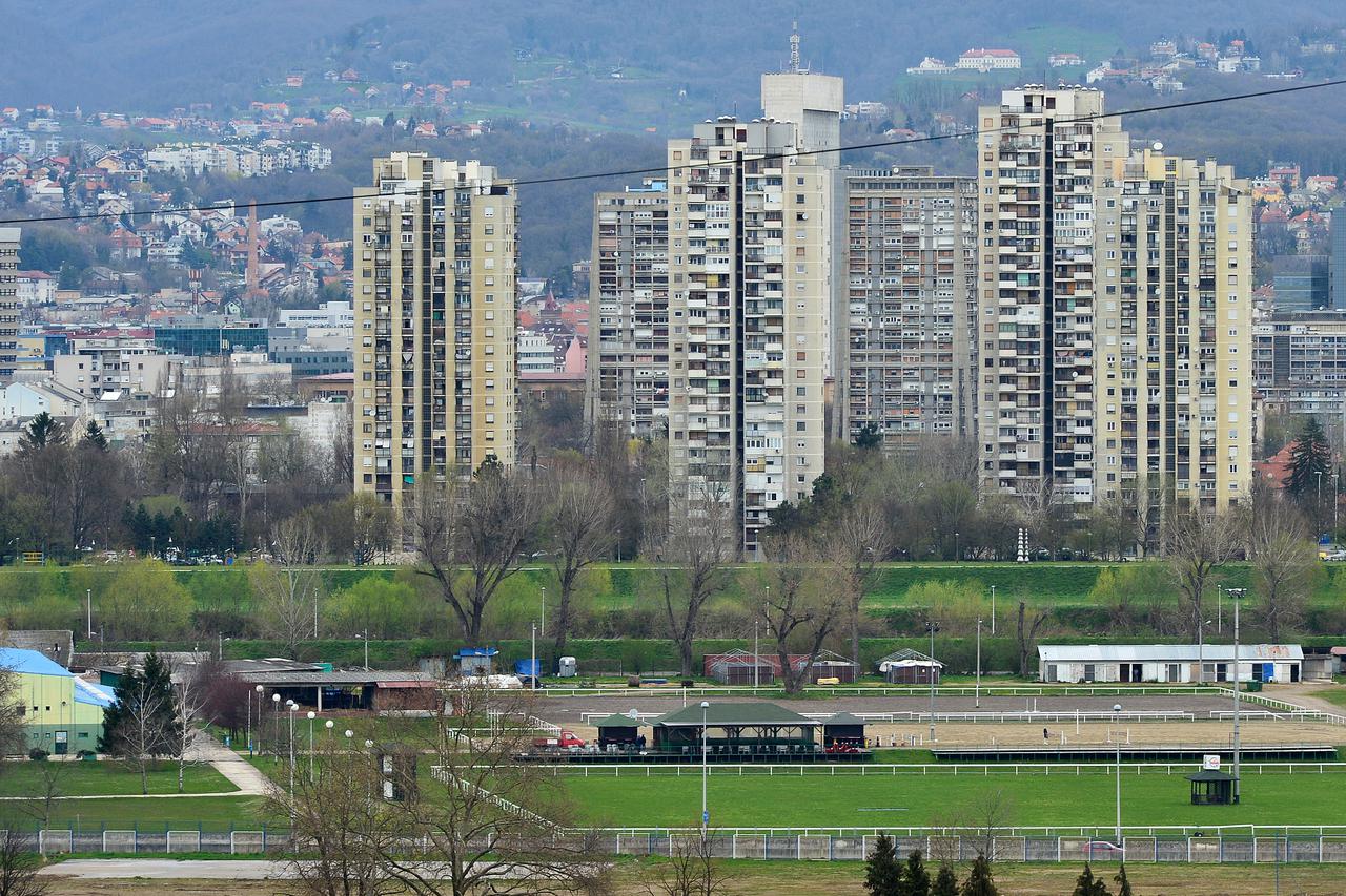 Pogled na Novi Zagreb s nebodera