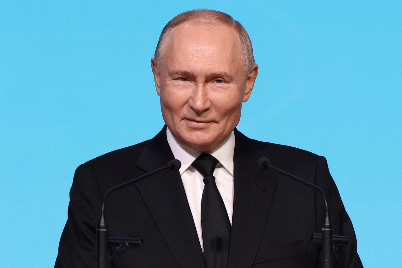 Russian President Vladimir Putin attends the National Healthcare Congress in Moscow