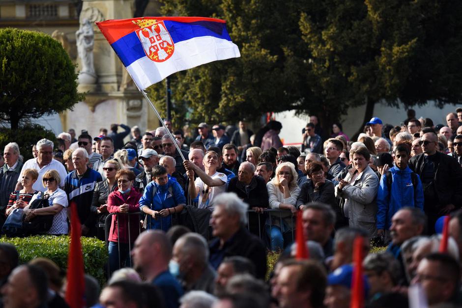 Predizborni skup uoči predsjedničkih izbora u Srbiji