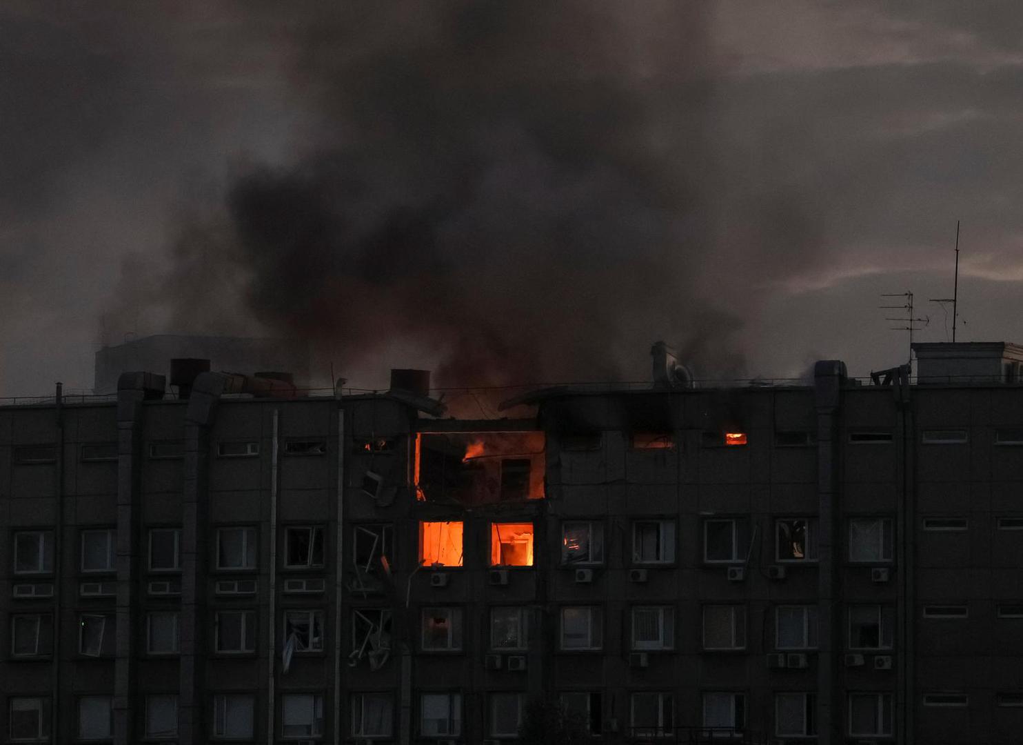 Smoke rises after a Russian drones strike, which local authorities consider to be Iranian made unmanned aerial vehicles (UAVs) Shahed-136, amid Russia's attack on Ukraine, in Kyiv, Ukraine October 17, 2022. REUTERS/Gleb Garanich Photo: GLEB GARANICH/REUTERS