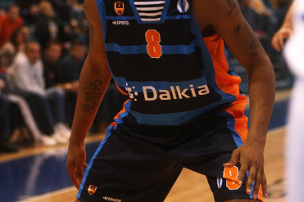 \'15.11.2011., Kosarkaski centar Drazen Petrovic, Zagreb - Eurocup, grupa A, 1. kolo, KK Cibona - BCM Gravelines. Juby Johnson Photo: Zeljko Hladika/PIXSELL\'