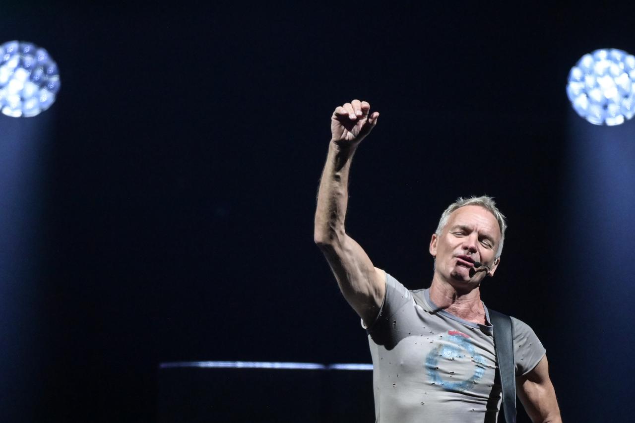 British artist Sting announces a new musical on a press event at Ostre Gasvaerk Theater in Copenhagen