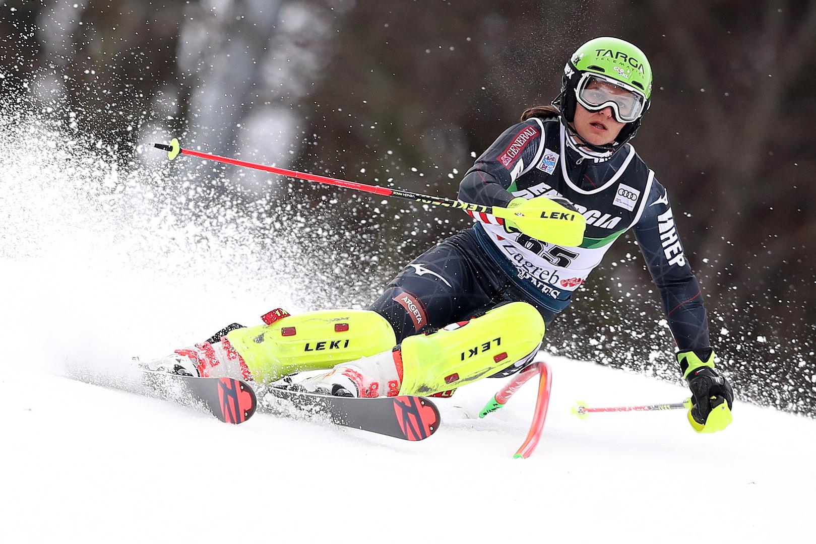 03.01.2021., Zagreb - Prva voznja zenskog slaloma Audi FIS Svjetskog skijaskog kupa Snow Queen Trophy. Zrinka Ljutic Photo: Luka Stanzl/PIXSELL