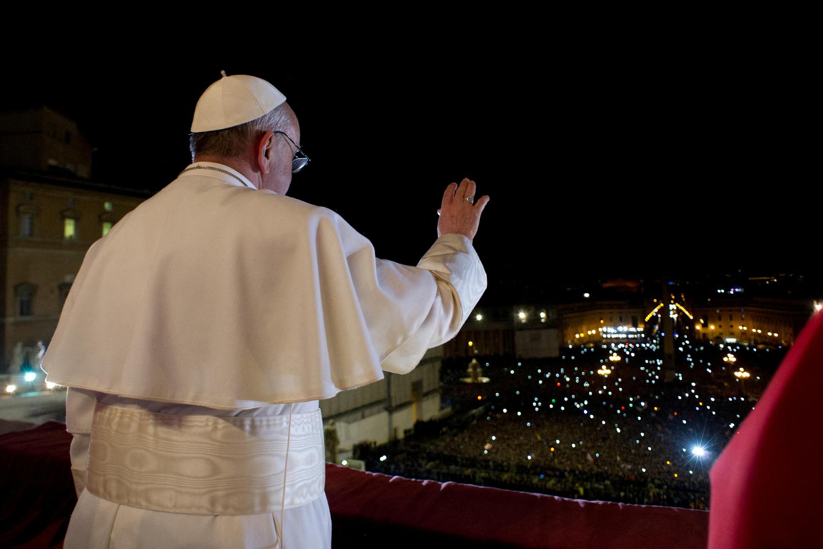 FILE PHOTO: Newly elected Pope Francis I, Cardinal Jorge Mario Bergoglio of Argentina appears on the balcony of St. Peter's Basilica after being elected by the conclave of cardinals, in a photograph released by Osservatore Romano at the Vatican, March 13, 2013. White smoke rose from the Sistine Chapel chimney and the bells of St. Peter's Basilica rang out on Wednesday, signalling that Roman Catholic cardinals had elected a pope to succeed Benedict XVI. REUTERS/Osservatore Romano Vatican Media/­Handout via REUTERS    ATTENTION EDITORS - THIS IMAGE WAS PROVIDED BY A THIRD PARTY./File Photo  SEARCH "10TH ANNIVERSARY POPE FRANCIS' PAPACY" FOR THE PHOTOS Photo: VATICAN MEDIA/REUTERS