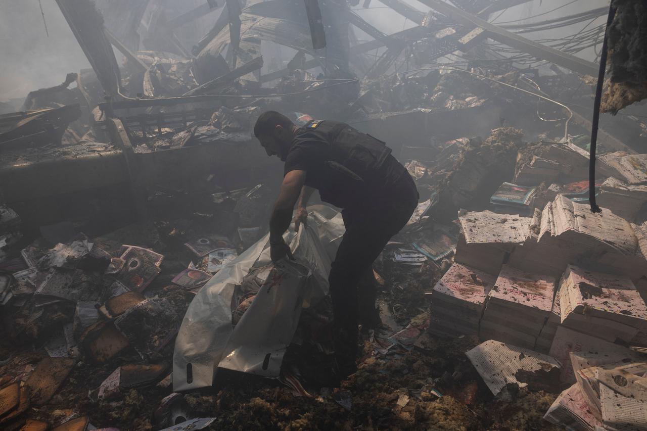 Aftermath of a Russia missile attack in Kharkiv