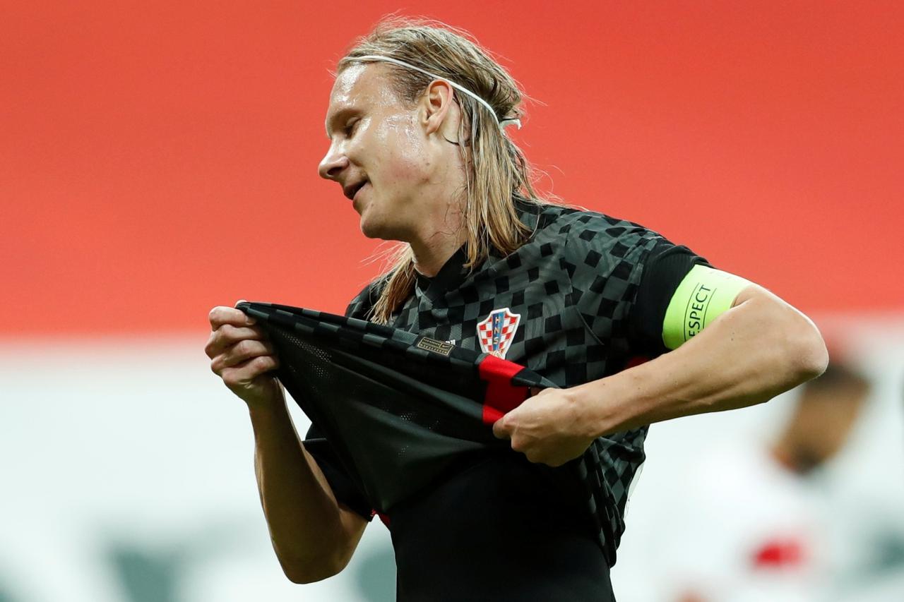 FILE PHOTO: Croatia's Domagoj Vida plays first half of Turkey clash with COVID-19