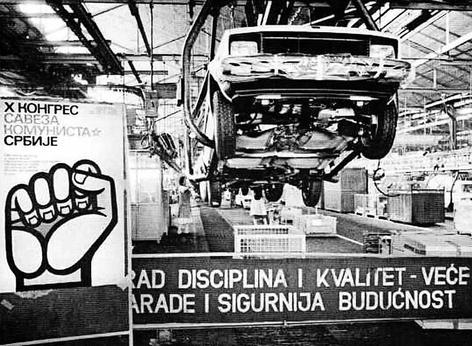 Proizvodnja automobila u tvornici Crvena zastava