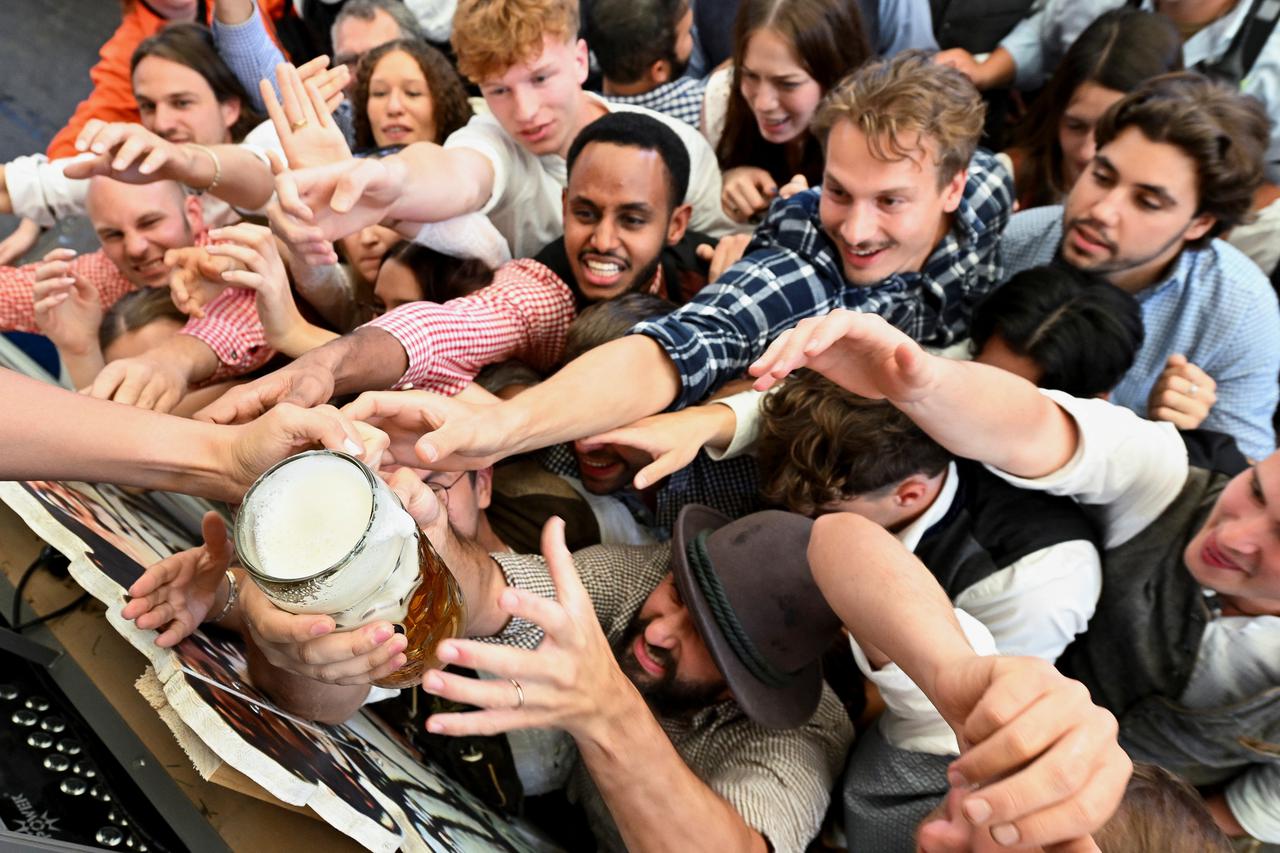 Official opening of the 189th Oktoberfest, the world's largest beer festival in Munich