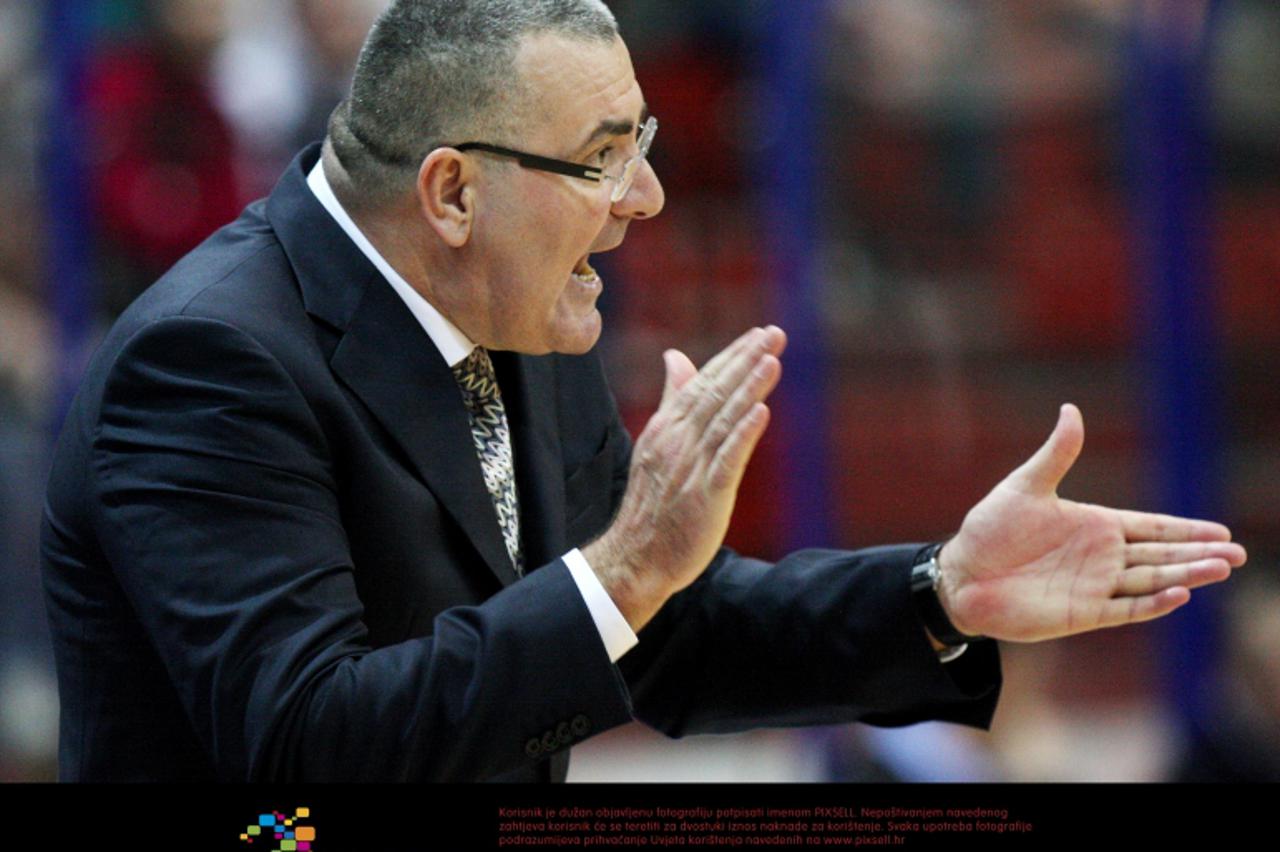 '07.01.2012., KD Drazen Petrovic, Zagreb - Kosarkaska utakmica 14. kola NLB lige izmedju KK Cibona i KK Radnicki. Jasmin Repesa. Photo: Goran Jakus/PIXSELL'