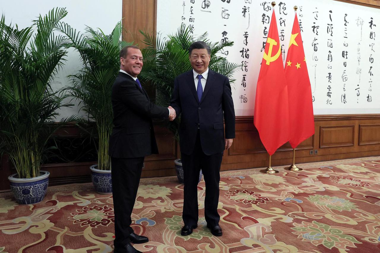 Deputy chairman of Russia's Security Council Medvedev visits China