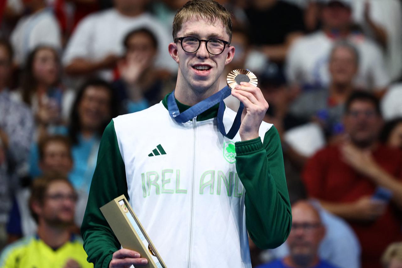 Swimming - Men's 1500m Freestyle Victory Ceremony