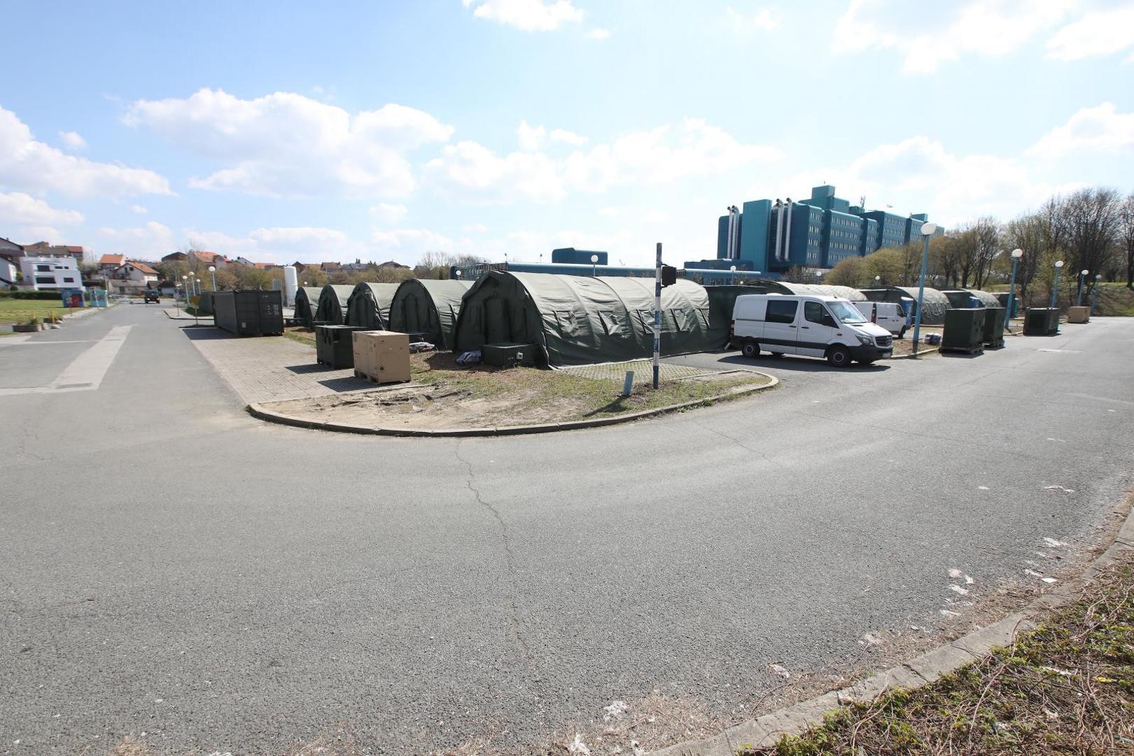 01.04.2020. Zagreb - Satori koji je Hrvatska vojska pripremila za oboljele od koronavirusa u sklopu bolnice Dubrava.
Photo: Boris Scitar/Vecernji list/PIXSELL