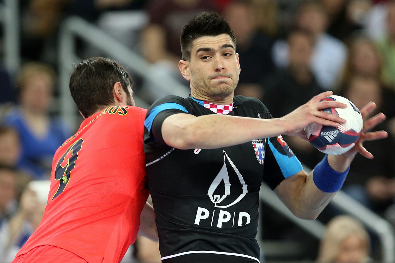 09.04.2015.,  Arena Zagreb, Zagreb - Velux EHF Liga prvaka, cetvrtina finala, PPD Zagreb - FC Barcelona. Luka Stepancic. Photo: Igor Kralj/PIXSELL