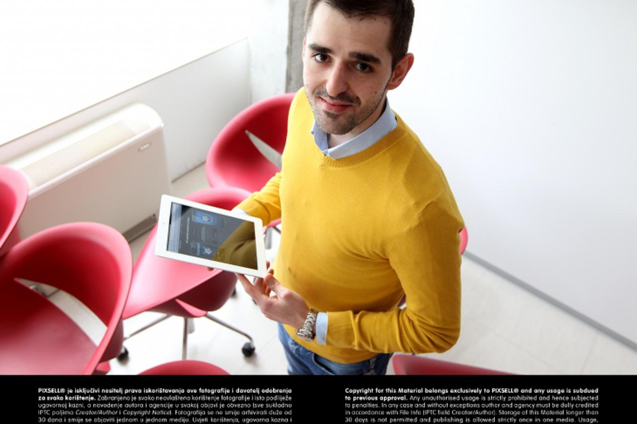 '19.02.2013., Zagreb - Ivan Klaric, programer koji je osmislio aplikaciju za smartphone namjenjenu kladionicarima. Photo: Boris Scitar/VLM/PIXSELL'