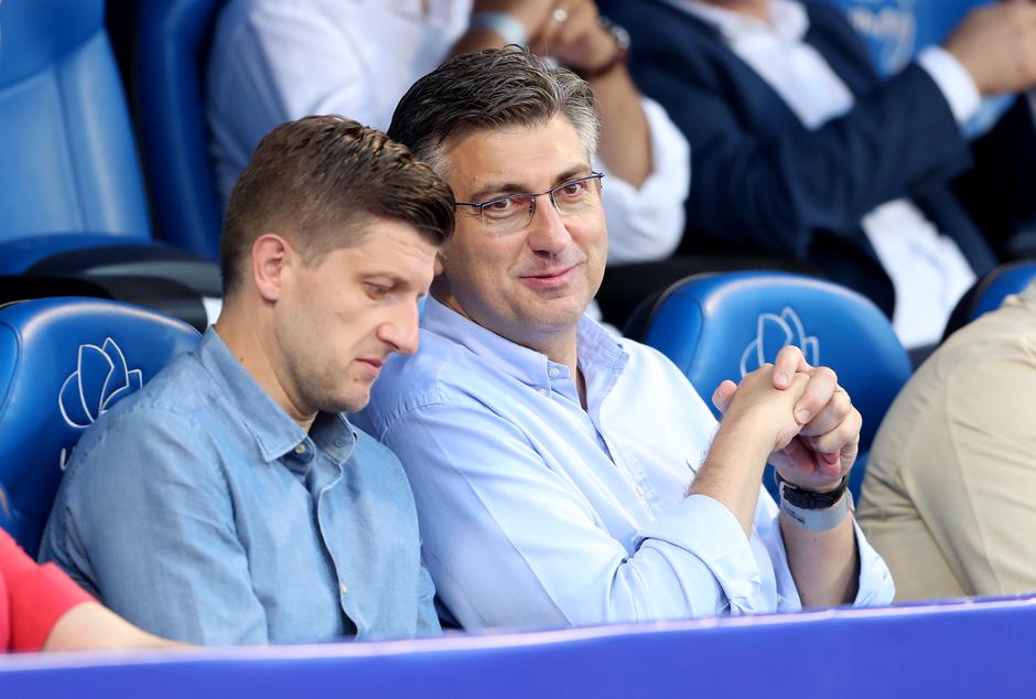 Premijer Andrej Plenković i drugi državni dužnosnici na polufinalnom meču ATP turinira