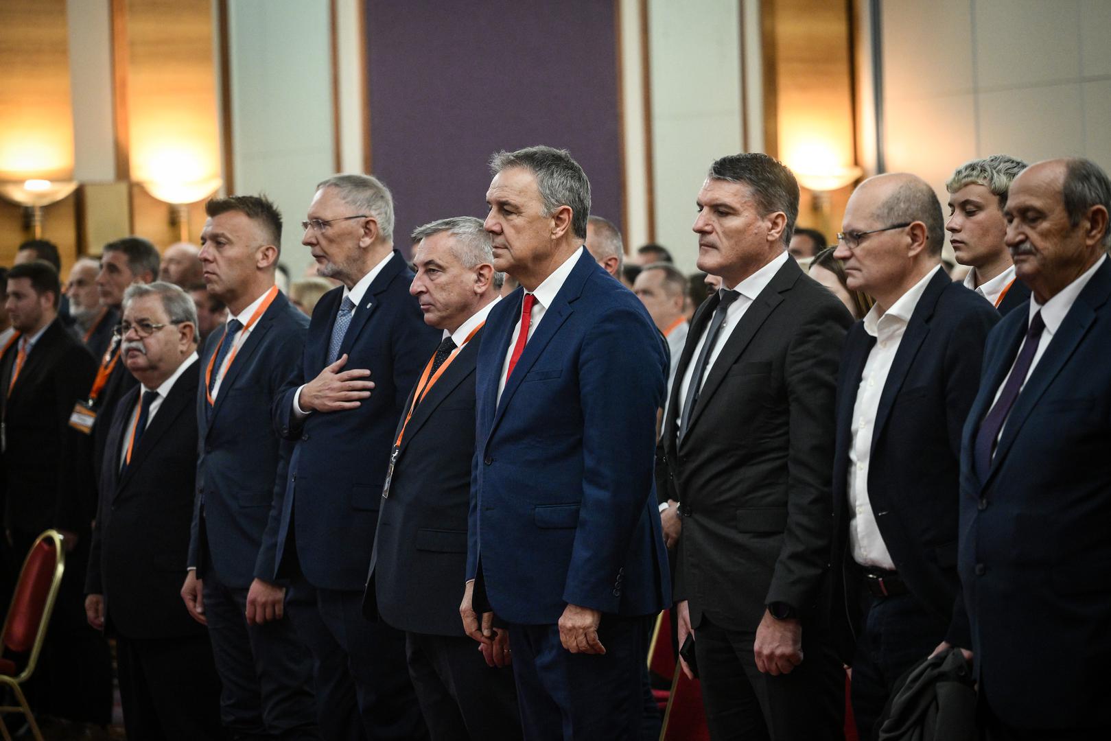 26.10.2024., Zagreb - Hrvatska narodna stranka – liberalni demokrati odrzala je 18. Sabor stranke. Krunoslav Lukacic, Davor Bozinovic, Predrag Stromar, Ivan Herak Photo: Josip Regovic/PIXSELL