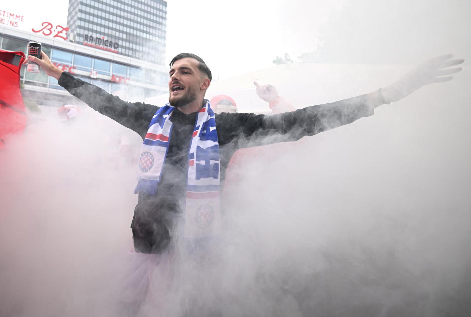 15.06.2024., Berlin, Njemacka - Navijaci u gradu prije prve utakmice na europskom prvenstvu, spanjolska hrvatska.  Photo: Marko Lukunic/PIXSELL