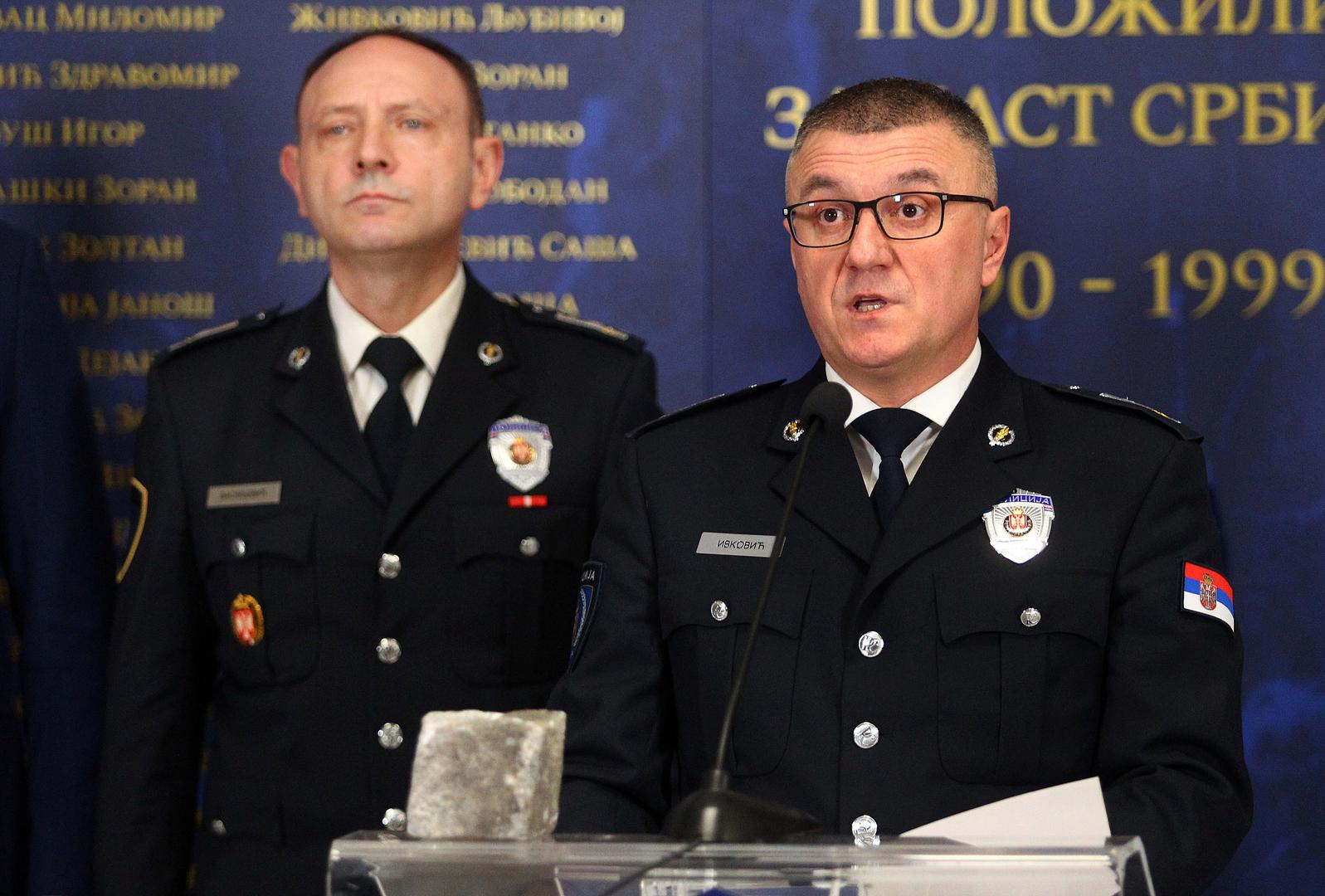 25, December, 2023, Belgrade -  Representatives of the Ministry of Internal Affairs held a media conference in the Palace of Serbia regarding last night's events during the protests in Belgrade. Head of the Police Administration, Ivica Ivkovic. Photo: A.K./ATAImages

25, decembar, 2023, Beograd - Predstavnici Ministarstva unutrasnjih poslova odrzali su u Palati Srbija konferenciju za medije povodom sinocnih dogadjaja tokom protesta u Beogradu. Photo: A.K./ATAImages Photo: A.K./ATA images/PIXSELL