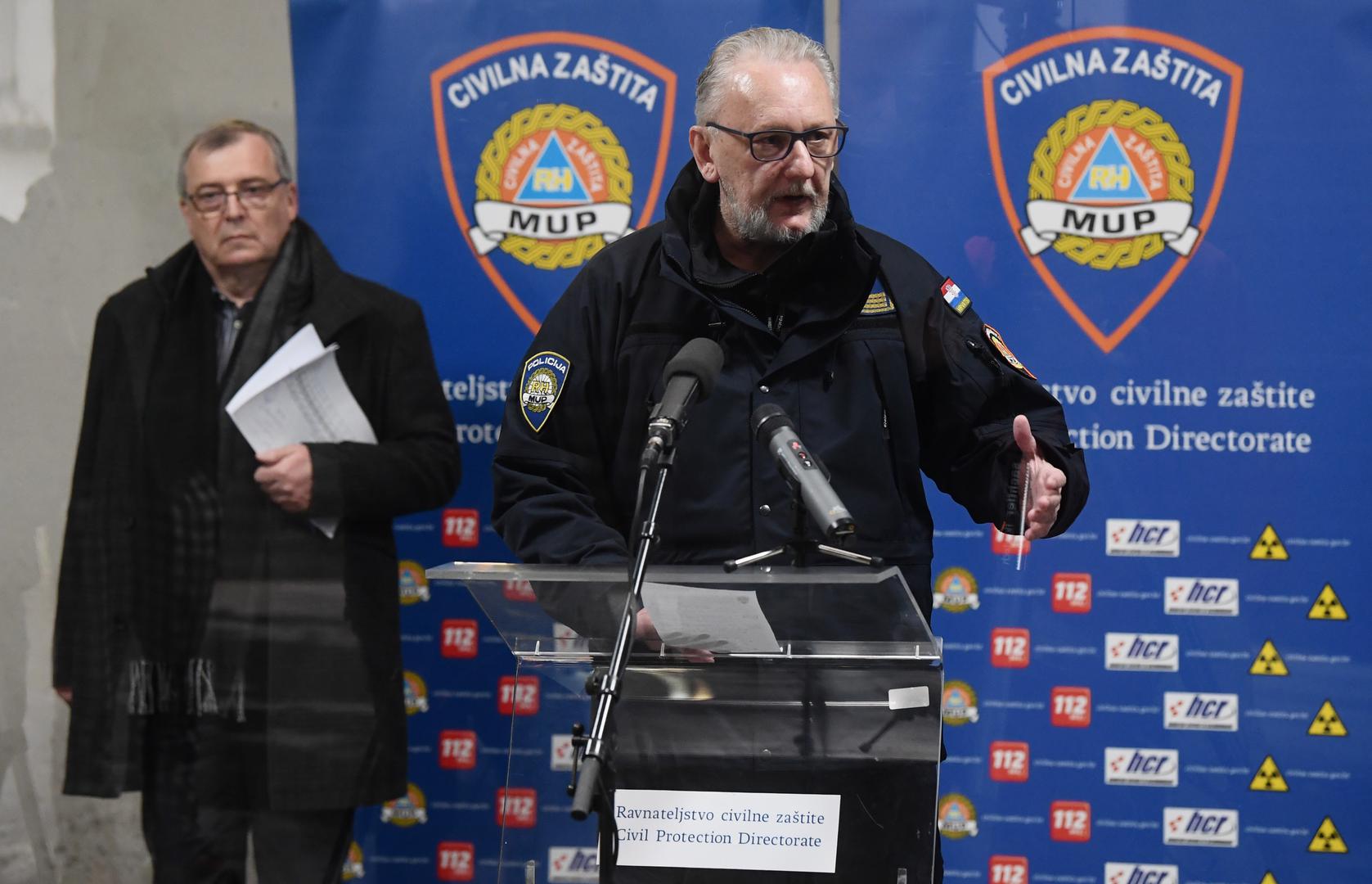 25.03.2020., Zagreb - Nacionalni stozer civilne zastite odrzao je konferenciju za medije o najnovijim detaljima sirenja koronavirusa u Hrvatskoj. ministar unutarnjih poslova Davor Bozinovic Photo: Marko Lukunic/POOL/PIXSELL