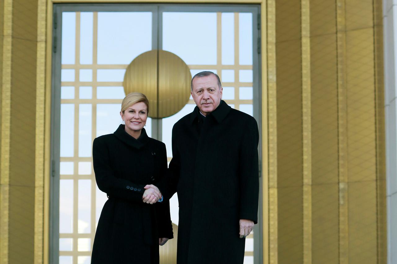 Kolinda Grabar-Kitarović i Recep Tayyip Erdogan