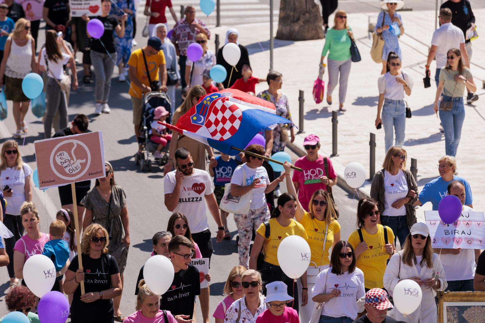 21.05.2022., Split - U Splitu odrzan 4. Hod za zivot s Rive do Zvoncaca.
 Photo: Miroslav Lelas/PIXSELL