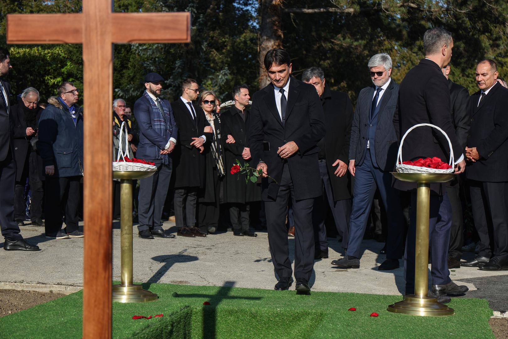 15.02.2023., Zagreb - Posljednji ispracaj Miroslava Cire Blazevica u Aleji velikana na groblju Mirogoj. Zlatko Dalic Photo: Luka Stanzl/PIXSELL