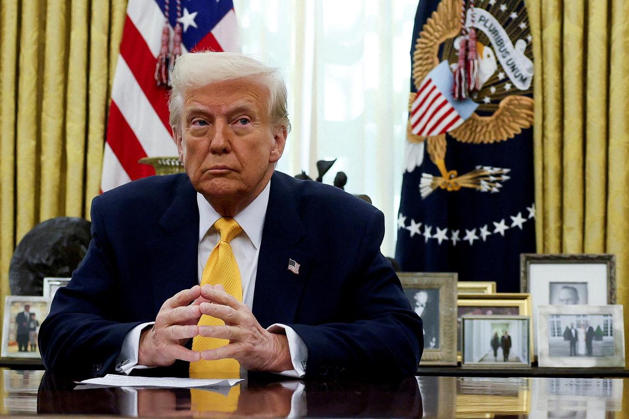 FILE PHOTO: U.S. President Donald Trump delivers remarks in the Oval Office of the White House in Washington