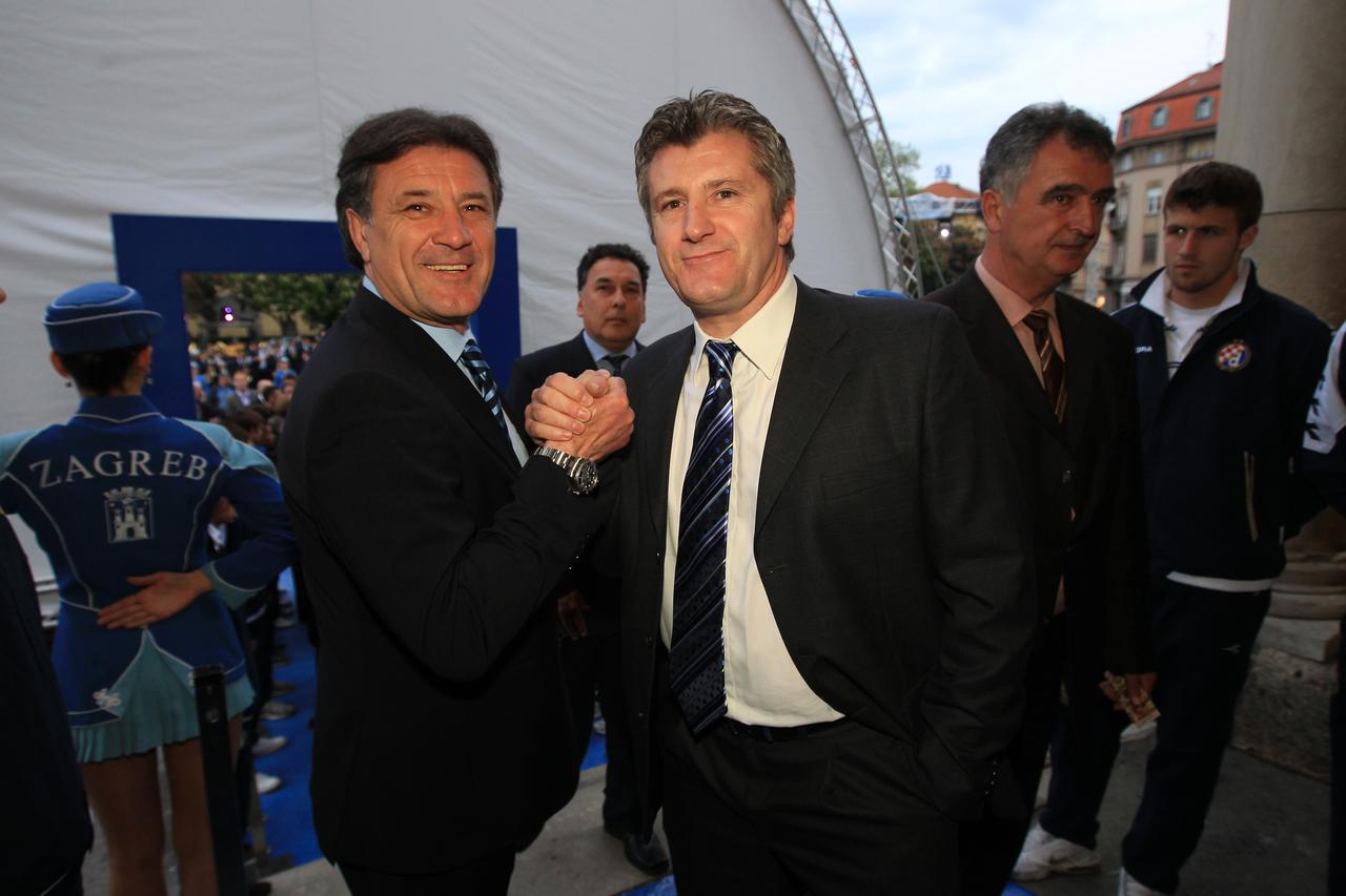 26.04.2011., Zagreb - Svecana akademija povodom sto godina Dinama u Hrvatskom narodnom kazalistu. Zdravko Mamic, Davor Suker. 