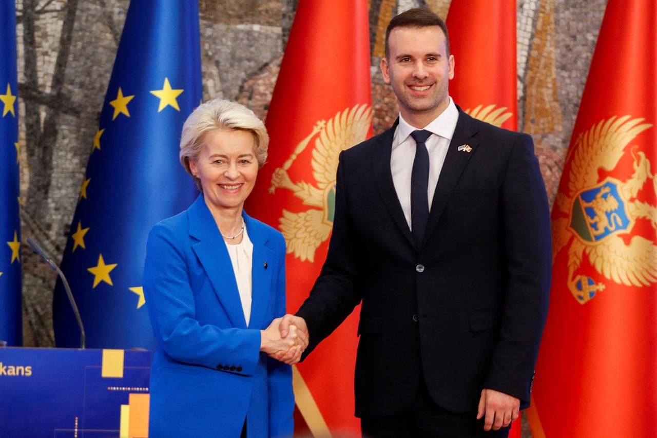 European Commission President Ursula von der Leyen visits Montenegro