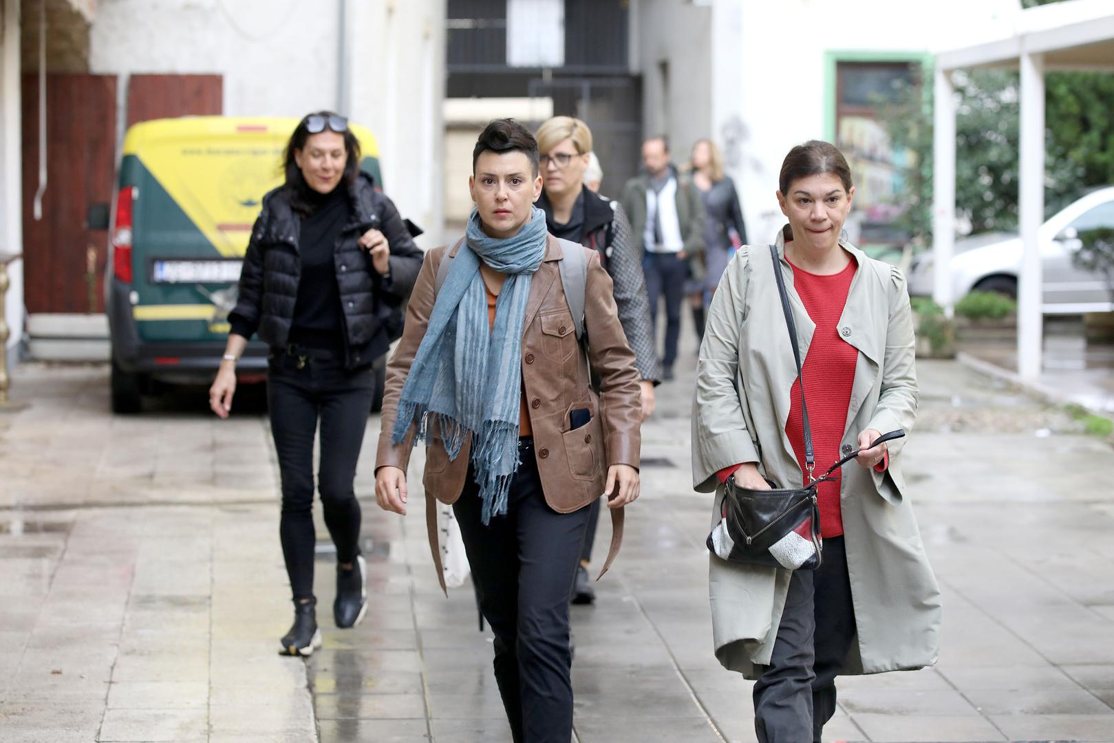 31.10.2023., Zagreb - Dolazak profesora i studenata na izvanrednu sjednicu Akademskog vijeca ADU. Photo: Patrik Macek/PIXSELL