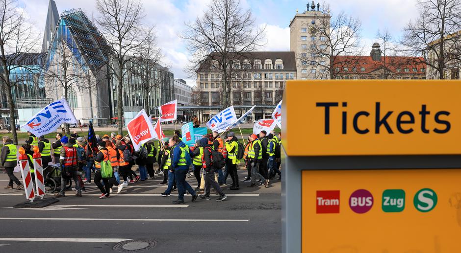 Warning strikes in Germany - Leipzig