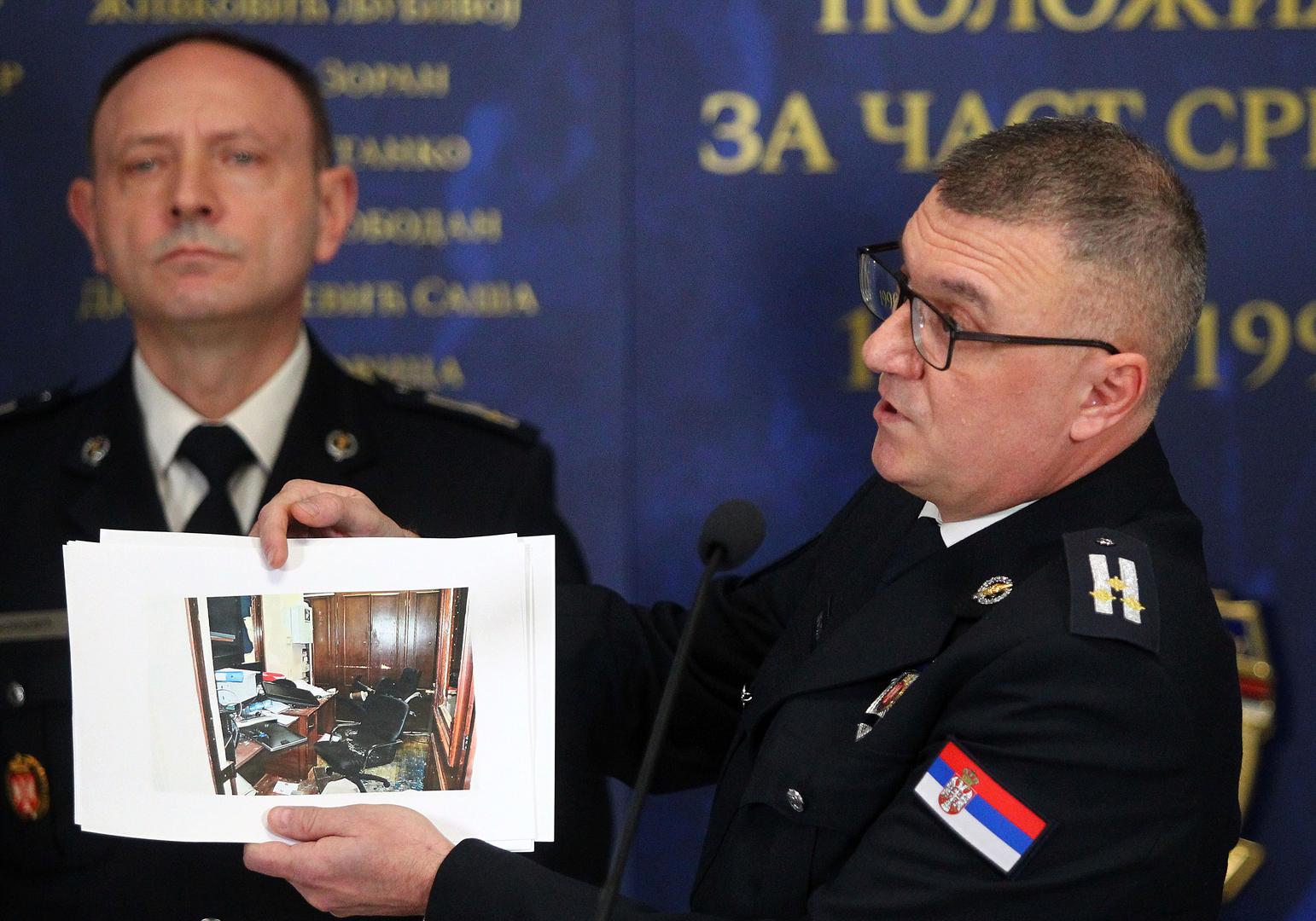 25, December, 2023, Belgrade -  Representatives of the Ministry of Internal Affairs held a media conference in the Palace of Serbia regarding last night's events during the protests in Belgrade. Head of the Police Administration, Ivica Ivkovic. Photo: A.K./ATAImages

25, decembar, 2023, Beograd - Predstavnici Ministarstva unutrasnjih poslova odrzali su u Palati Srbija konferenciju za medije povodom sinocnih dogadjaja tokom protesta u Beogradu. Photo: A.K./ATAImages Photo: A.K./ATA images/PIXSELL