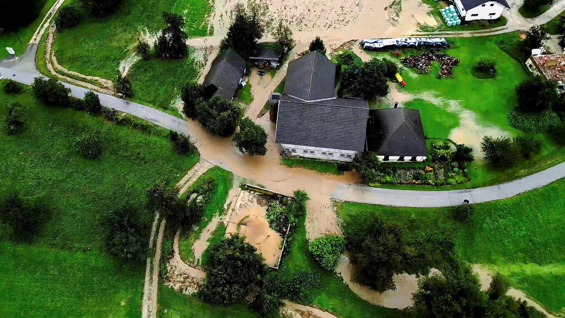 A view of a mudslide following heavy rainfall in Rottenstein, Austria, August 5, 2023. REUTERS/Louisa Off Photo: LOUISA OFF/REUTERS