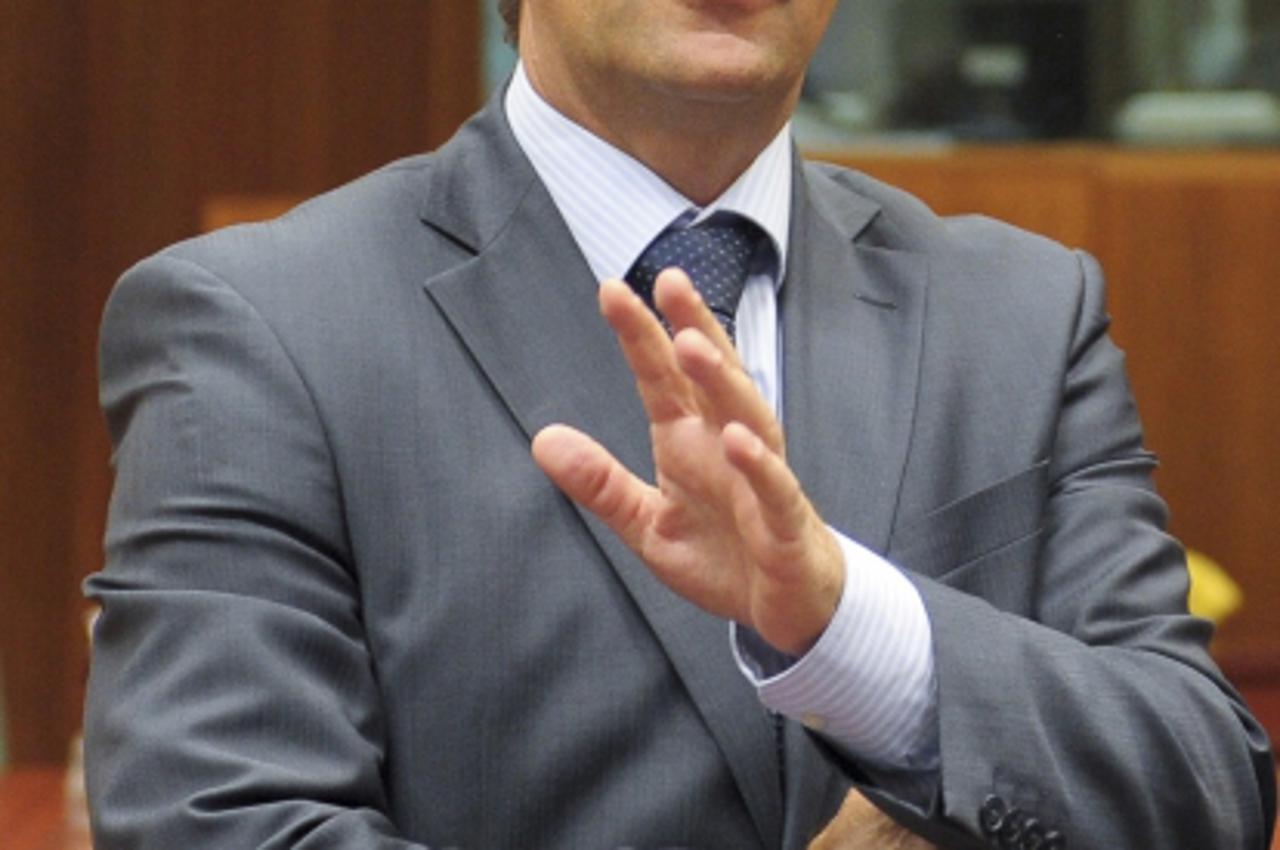 'Slovenia's Foreign Minister Karl Erjavec attends a meeting of EU Foreign Ministers at the EU Council headquarters in Brussels July 23, 2012. REUTERS/Laurent Dubrule (BELGIUM - Tags: POLITICS BUSINES