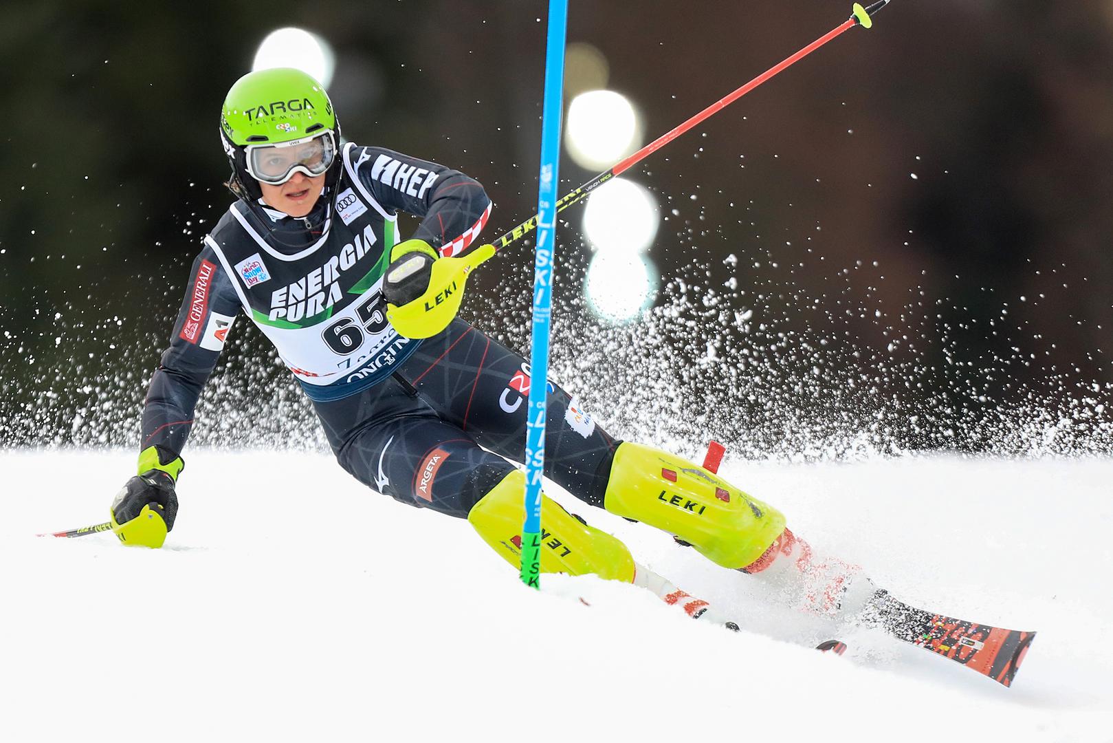 03.01.2021., Zagreb - Prva voznja zenskog slaloma Audi FIS Svjetskog skijaskog kupa Snow Queen Trophy. Zrinka Ljutic, Hrvatska. Photo: Slavko Midzor/PIXSELL