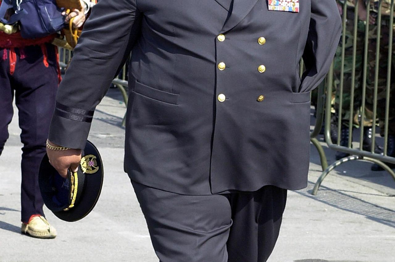 28.5.2000.,Zagreb, Hrvatska, Stadion NK Zagreb. General Ivan Korade na desetoj obljetnici postrojavanja Zbora narodne garde (ZNG). Photo:Sinisa Hancic/PIXSELL