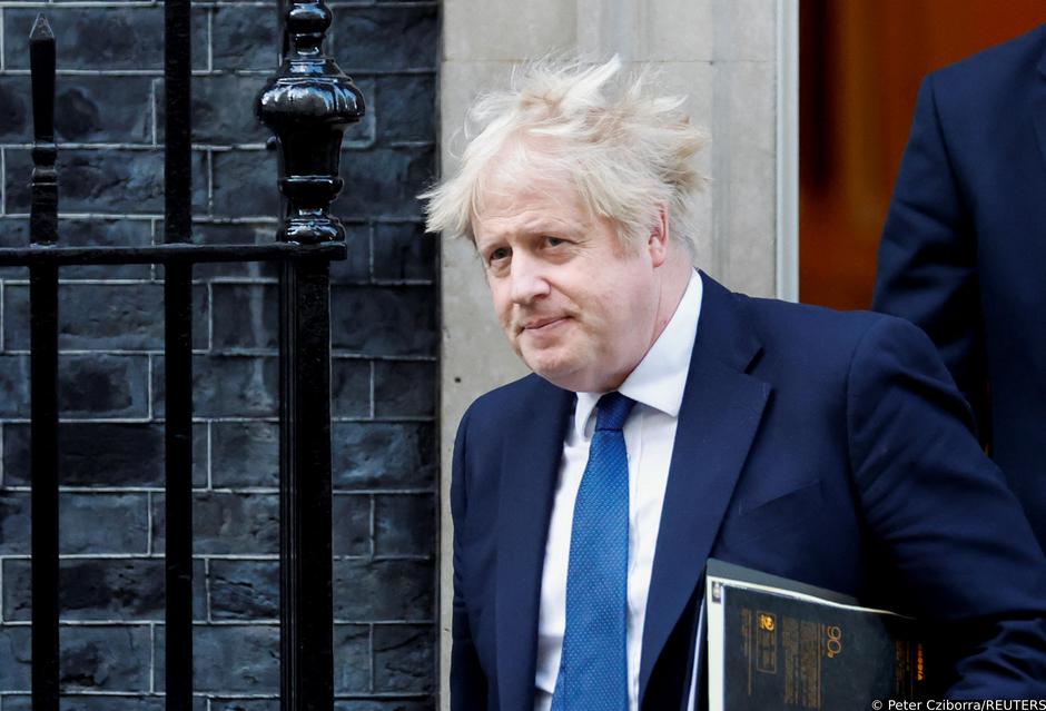 British Prime Minister Boris Johnson leaves Downing Street, in London