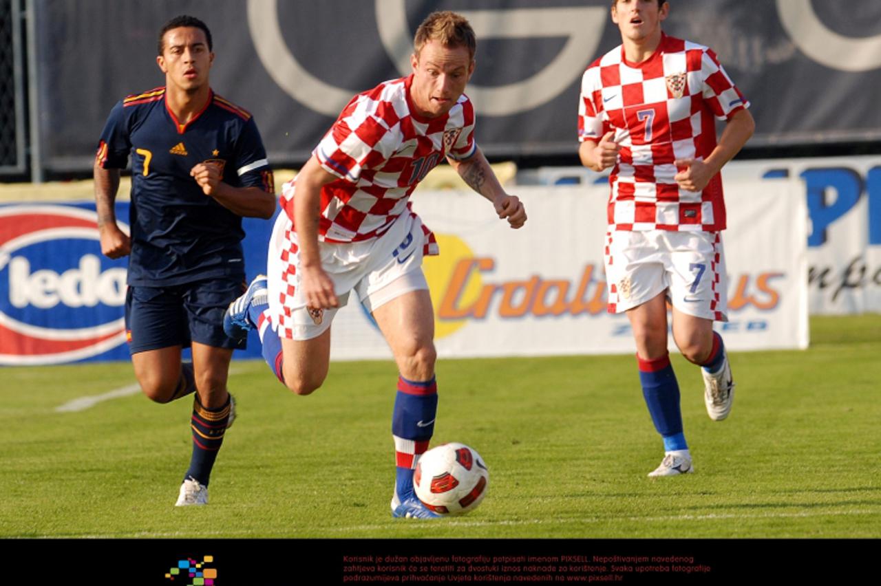 '12.10.2010. Varazdin - Kvalifikacijska utakmica mladih reprezentacija U 21 Hrvatska - Spanjolska. Ivan Rakitic Photo: Marko Jurinec/PIXSELL'