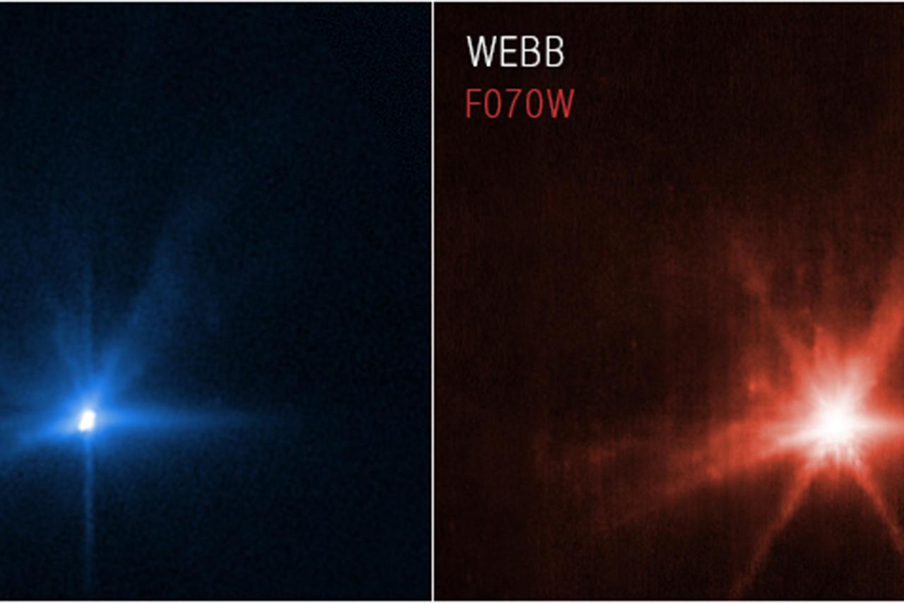 NASA's James Webb Space Telescope and Hubble Space Telescope Capture Detailed Views of DART Impact