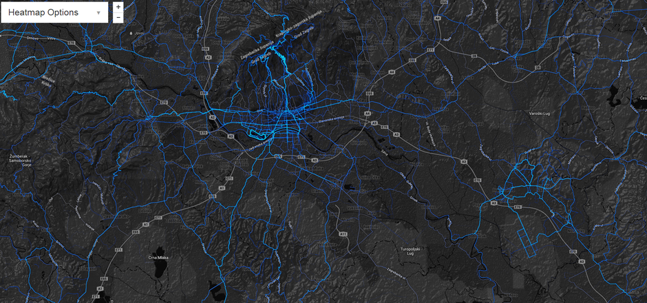 aplikacija Strava Metro