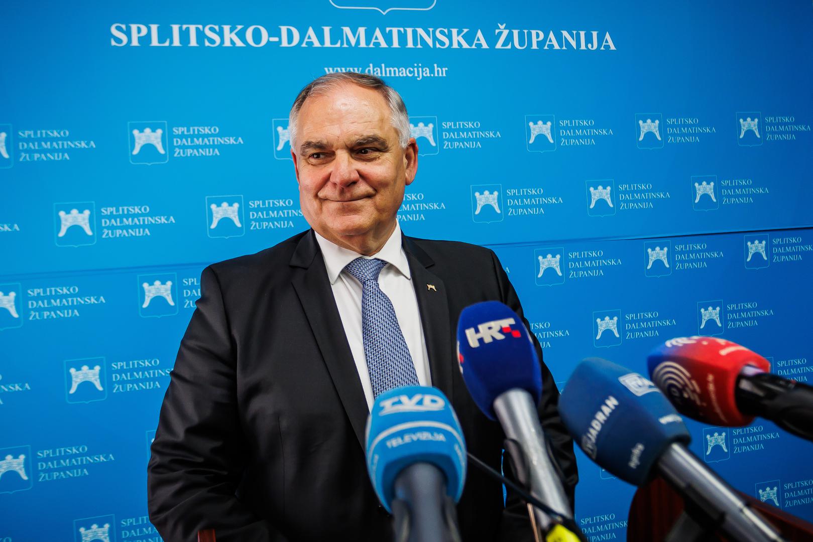 21.05.2024., Split - Zupan Blazenko Boban sa svojim timom predstavio je Web Portal “Pravo Misto” na kojem ce se moc pronac sve informacije o projektima Zupanije i potporama koje zupanija pruza. Photo: Zvonimir Barisin/PIXSELL