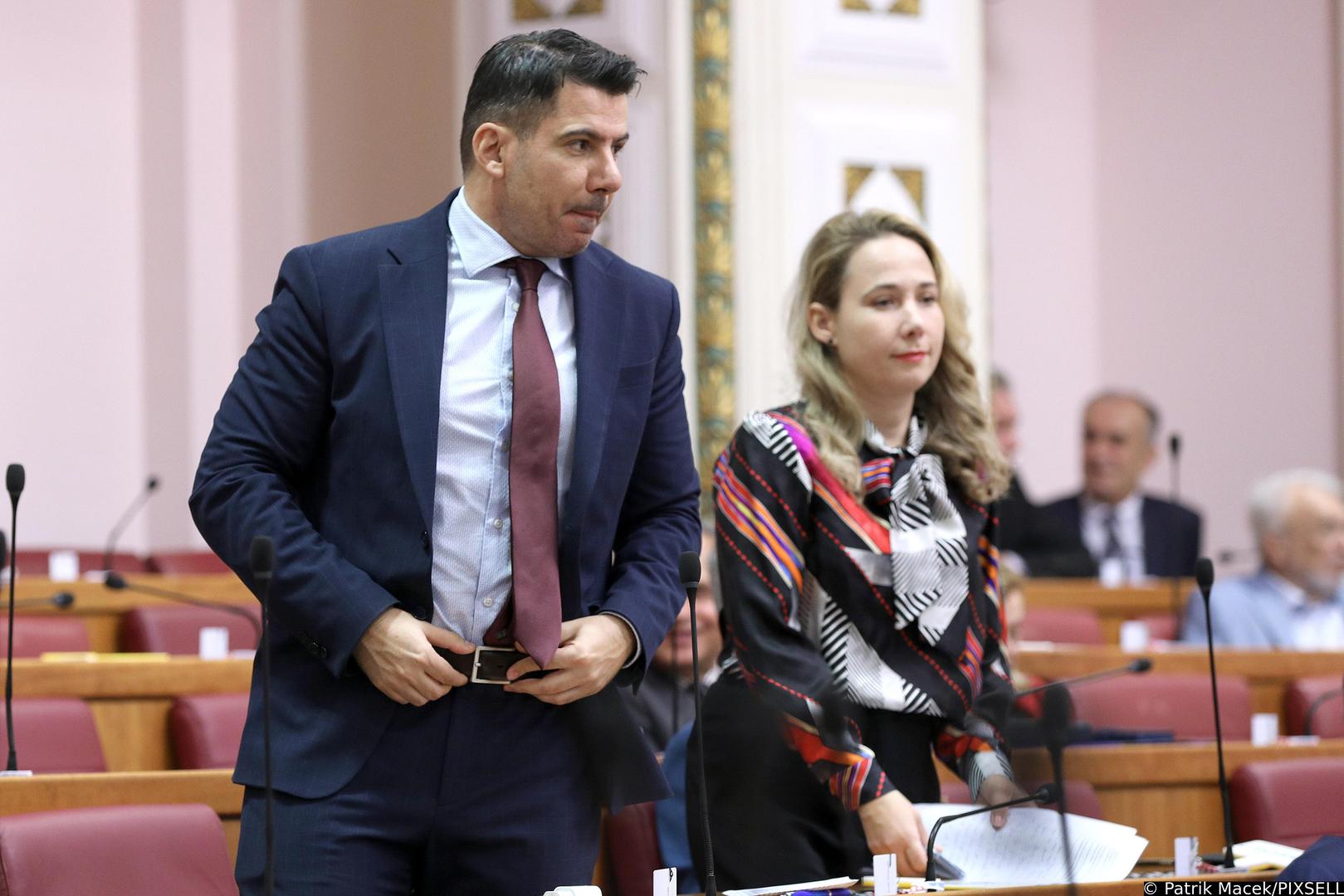 24.10.2023., Zagreb - Premijer Andrej Plenkovic dosao je u Sabor i u nastavku sjednice podnosi godisnje izvjesce Vlade Republike Hrvatske.   Photo: Patrik Macek/PIXSELL