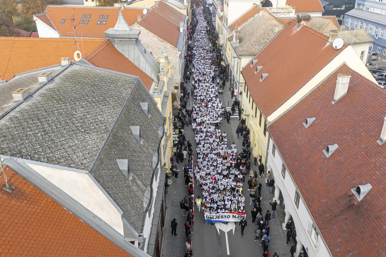 Vukovar: Pogled iz zraka na kolonu sjećanja